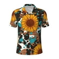 thumbnail image 2 of Daiia Vintage Sunflowes Pattern Men’s Polo Shirts,Solid Deck Shirt,Classic Fit, Breathable Cotton Polo for Casual and Sport Wear-3X-Large, 2 of 7