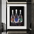 thumbnail image 5 of Cuadro sobre lienzo con diseño de botella de champán de lujo a la moda, impresiones artísticas, póster, imagen impresa para pared, decoración lujosa para bar, hogar y comedor, 5 of 5