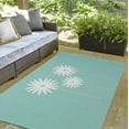 thumbnail image 3 of Simply Daisy 3' x 5' Light Blue Floral Print Spring Chenille Indoor/Outdoor Rug, 3 of 4
