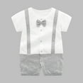 thumbnail image 2 of Timegard Toddler Baby Clothes Newborn Boy Onesie Formal Cotton Bow Tie Button down Suit Infant Rompers, 2 of 3