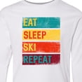 thumbnail image 4 of Inktastic Skiing Eat Sleep Ski Repeat Long Sleeve Youth T-Shirt, 4 of 5