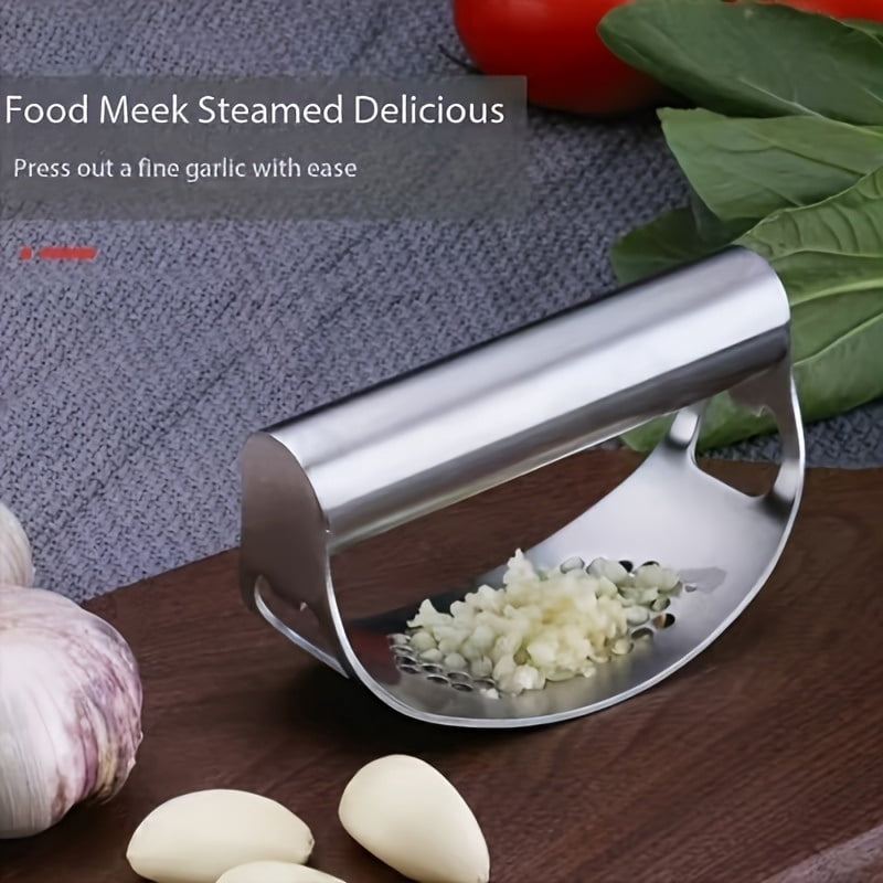 Stainless steel garlic press household manual garlic garlic press garlic press ring design garlic press 1pc