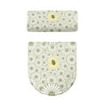 thumbnail image 5 of COEQINE Toilet Lid Cover and Toilet Tank Cover, Durable Polyester Fabric Easy to Clean Toilet Cover 2 Piece Set for Home Bathroom Decor, Daisy Floral Bee Yellow, 5 of 7