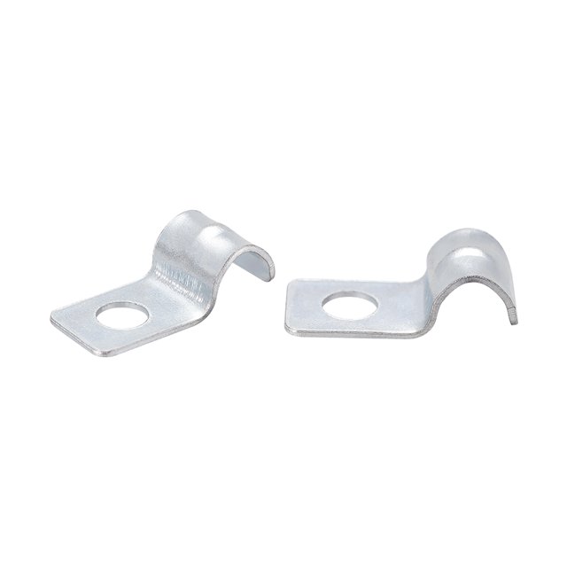 Unique Bargains 15/64' EMT One Hole Strap Pipe Strap Zinc-Plated Steel Reinforced Rib for Pipe Fixing on Various Surfaces, 100PCS