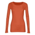 thumbnail image 5 of Long Sleeve Tops For Women Casual Scoop Neck Ribbed Knit T-Shirt Slim Fitted Basic Tee Shirts 2026 Fall Trendy Clothes, 5 of 5