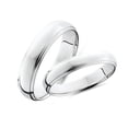 thumbnail image 3 of Pompeii3 Inc. Platinum Matching His Hers Polished Wedding Bands Set, 3 of 5