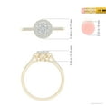 thumbnail image 4 of ANGARA Natural 0.26 Ct. Diamond Halo Engagement Ring in 14K Yellow Gold for Women (Ring Size: 3.5), 4 of 9