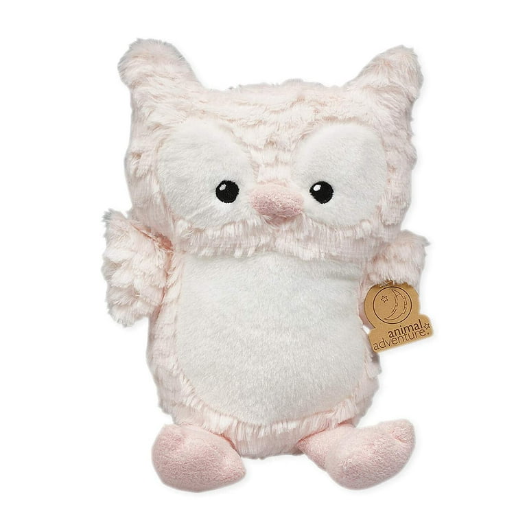 Animal Adventures Plush Pink Owl Toy for Baby 12 Inches