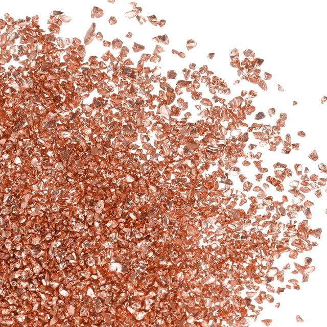 Uxcell Crushed Glass Glitters Colorful Irregular Glass Chips Chunky Orange Red