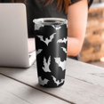 thumbnail image 4 of 20oz Tumblers Halloween Bat Pattern Stainless Steel Vacuum Insulated Double Wall Travel Tumbler Cups Mug with Lid and Straw,Cleaning Brush for Cold & Hot Drinks, 4 of 7