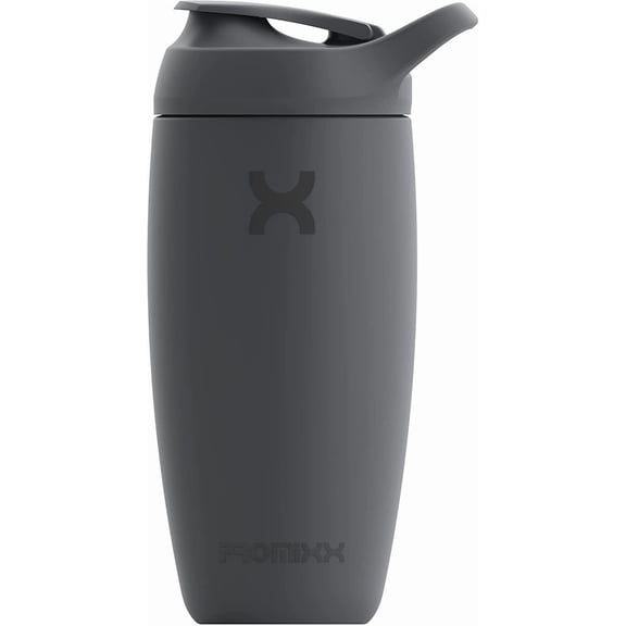 PROMiXX Protein Shaker Bottle - Premium Stainless Steel Cup (18oz, Graphite Gray)