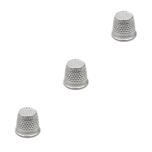 jesticaly Anneaux à Tricoter Doigt pour Protection Dé à Coudre Réglable Spécialement Conçu Portable à Main Outils de Crochet de Protection Alliage d'Argent Anneau 3ensemble