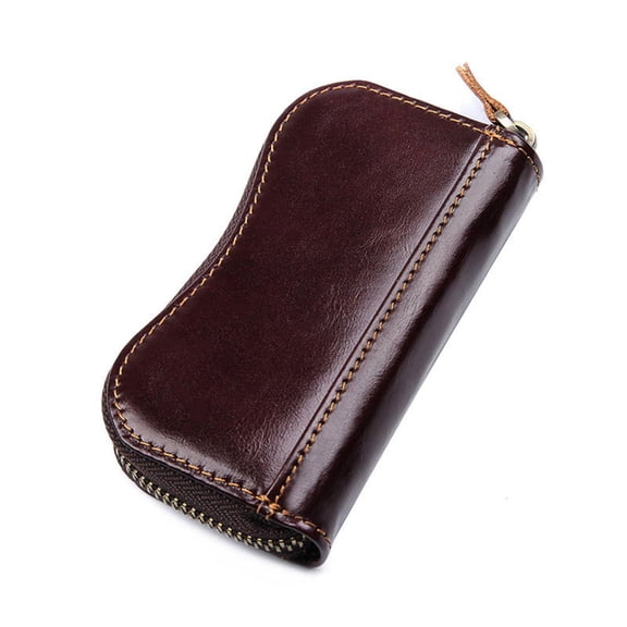 Genuine Leather Key Case with Coin Bag Large Capacity, Soft and Delicate, Ideal for Organizing Keys and Cards