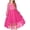 Hot Pink, variant on Arshiner Girls Dresses Contrast Mesh Long Sleeve Twirly High Low Birthday Party Formal Dress