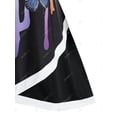 thumbnail image 4 of Tamaño más fría de la mariposa del hombro del patrón camiseta Rosegal Mangas largas de talla grande, 4 of 5