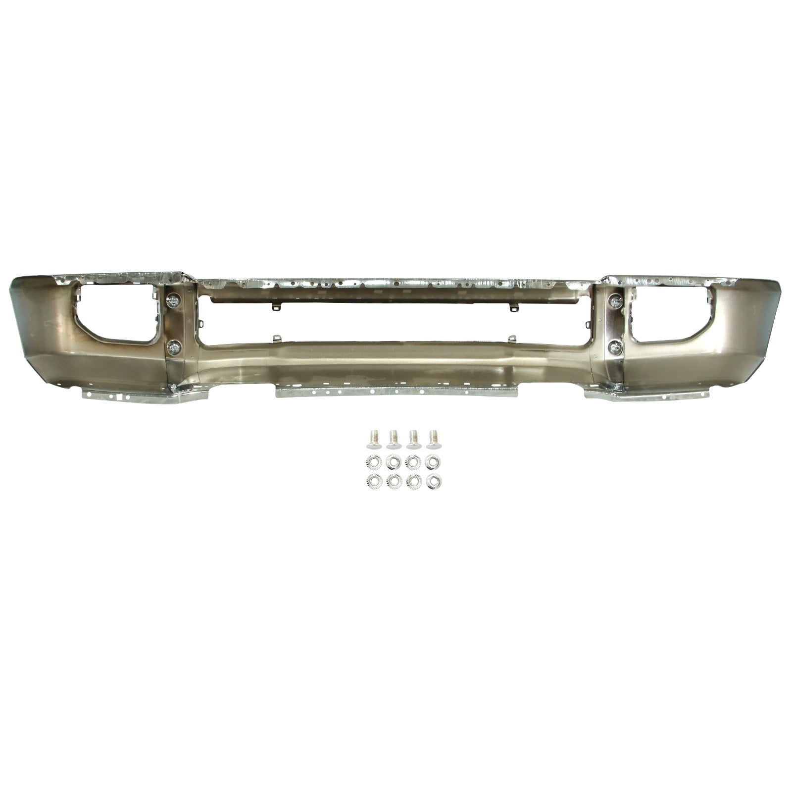 Chrome Steel Front Bumper For 2020-2022 Ford F-250 F-350 Super Duty w/Fog Holes