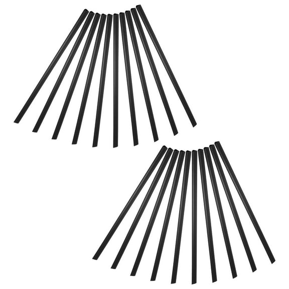 Uxcell 10mm Binding Bars, 20 Pcs Plastic Binding Bars Slide Grip 70 Sheets Capacity A4 Binding Bars, Black