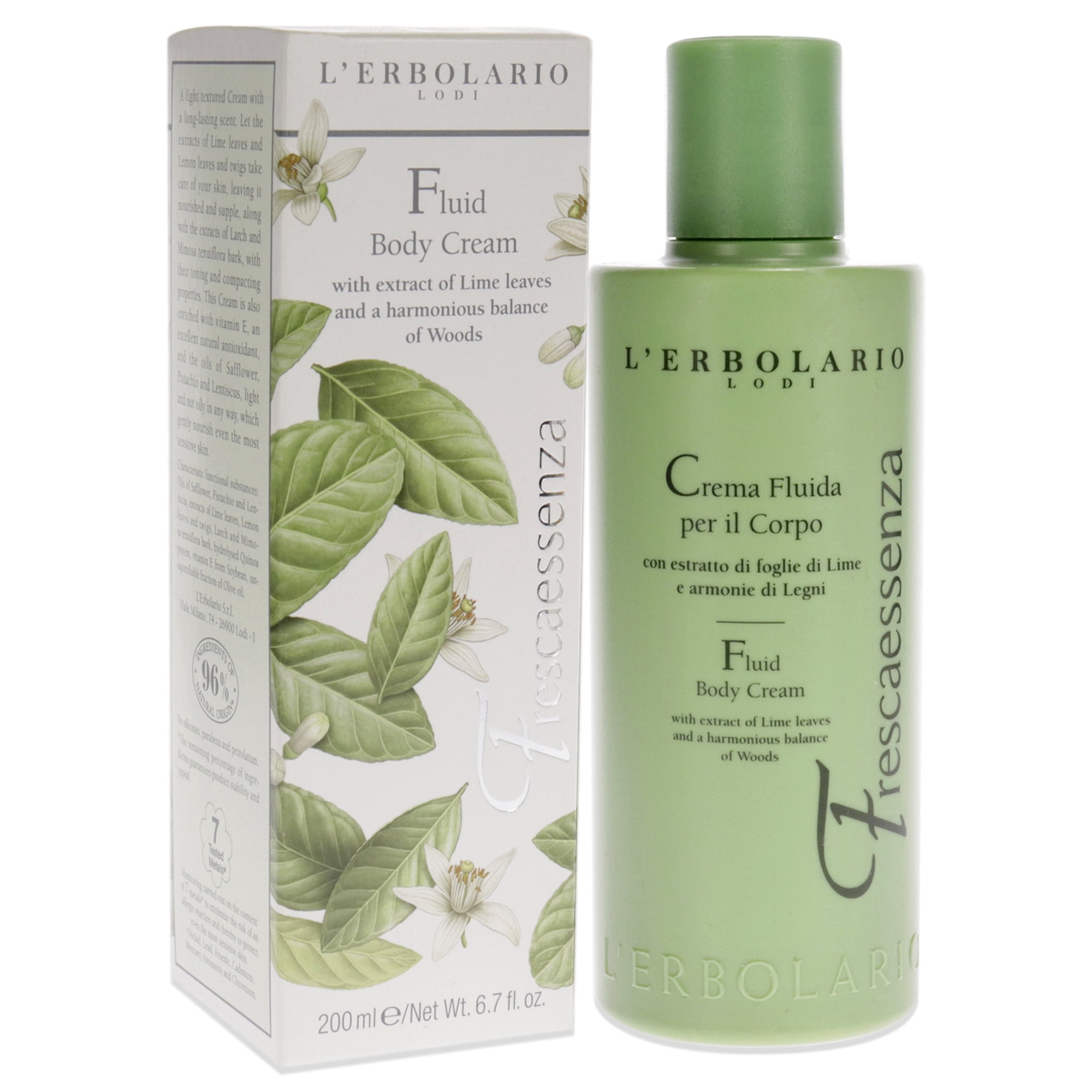 L'Erbolario Frescaessenza Fluid Body Cream Lotion, Body Moisturizer, 6.7 oz
