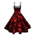 thumbnail image 3 of 2026 Valentine's Day Dresses for Women Sleeveless Cooktail Summer Vaction Dresses A Line Deep Red 2XL, 3 of 4
