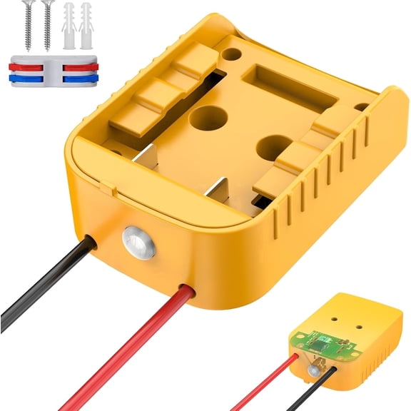 Kzreect Power Wheel Adapter Compatible with Dewalt 20V Battery, Overdischarge & Overcurrent Protection with Switch for DIY RC Cars Robotics