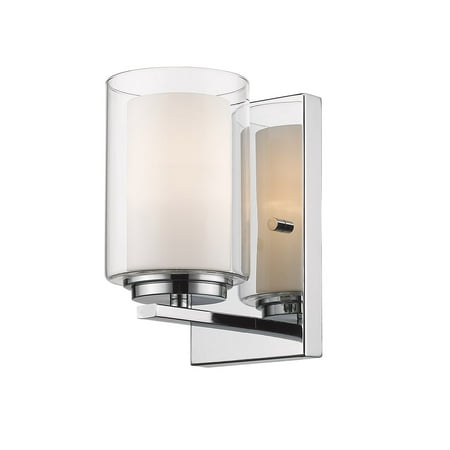 

Wall Sconces 1 Light With Chrome Finish Steel Medium Base Bulb 5 inch 100 Watts