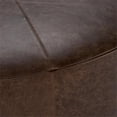 thumbnail image 5 of Pemberly Row Contemporary Leather Round Cocktail Coffee Table Brown, 5 of 6