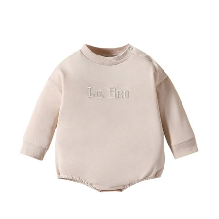 

Boys Long Sleeve Letter Embroider Pullover Romper Sweatshirt Bodysuits Long Sleeve Sweater For Boy Boy Baby Clothes 2t Boys Long Sleeve Shirts