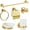 Gold, variant on Premium Brushed Gold 5-Piece Bathroom Towel Rack Set, SUS304 Stainless Steel 24" Towel Bar Holder with Elegant Design, Luxury Gold Bathroom Accessories Kit Wall Mounted, No Rust Quick Installation w