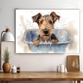 thumbnail image 3 of Airedale Terrier Dog Canvas Bathroom Décor - Unique Bath Wall Decor - Modern Canvas Bathroom Wall Art - Room Decor - Bathroom Decorations - Restroom Sign - Wall decor living room, 3 of 4