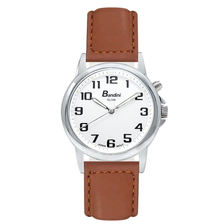 Bandini Mens Glow Watch - Leather Band - 38mm Analog Men display picture 1