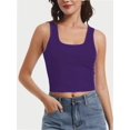 thumbnail image 3 of Women's Sleeveless Racerback Crop Tank Top Camisole Backless Scoop Neck Shirts, 3 of 6