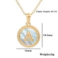 thumbnail image 4 of Stainless Steel Necklace for Women Letter Yellow Gold Plated Long Necklace, 4 of 5