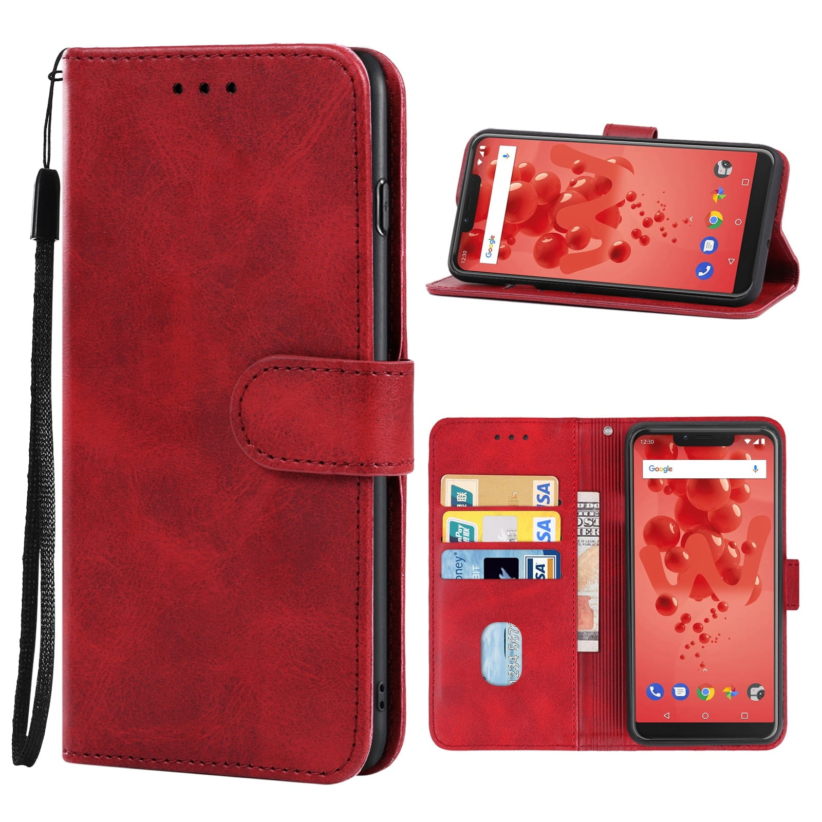 filosofie legering Vermenigvuldiging Leather Phone Case For Wiko View 2 Plus - Walmart.com