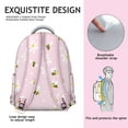 thumbnail image 5 of Adorable Bees Design Backpack for School - Large Capacity Waterproof College Bookbag with Padded Shoulder Straps, Laptop Compartment & Organizer for Students Teens Adults, 5 of 6