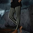 thumbnail image 6 of Mingw Striped Print Halloween Leggings for Women Sports Fitness Pants Casual Tight Fitting Yoga Pants Stretch Pants,Khaki,XL, 6 of 6