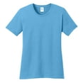 thumbnail image 5 of Ladies Core Cotton Tee Aquatic Blue 2XL, 5 of 6