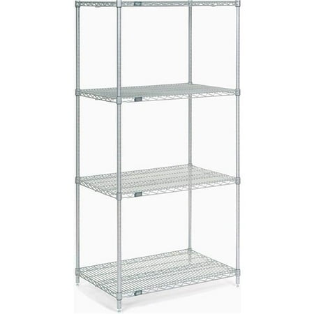 

54 x 36 x 24 in. Nexel Clear Epoxy Poly-Z-Brite Starter Wire Shelving
