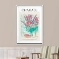 thumbnail image 3 of PixonSign Framed Canvas Print Wall Art Chagall Watercolor Neon Pastel Flower Bouquet Classic Vintage Illustrations Fine Art Decorative Multicolor for Living Room, Bedroom, Office - 24"x36" WHITE, 3 of 5