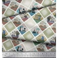 thumbnail image 3 of Soimoi Georgette Viscose Fabric Frame,Jug & Flower Pot Patchwork Print Fabric by The Yard 42 Inch Wide, 3 of 3
