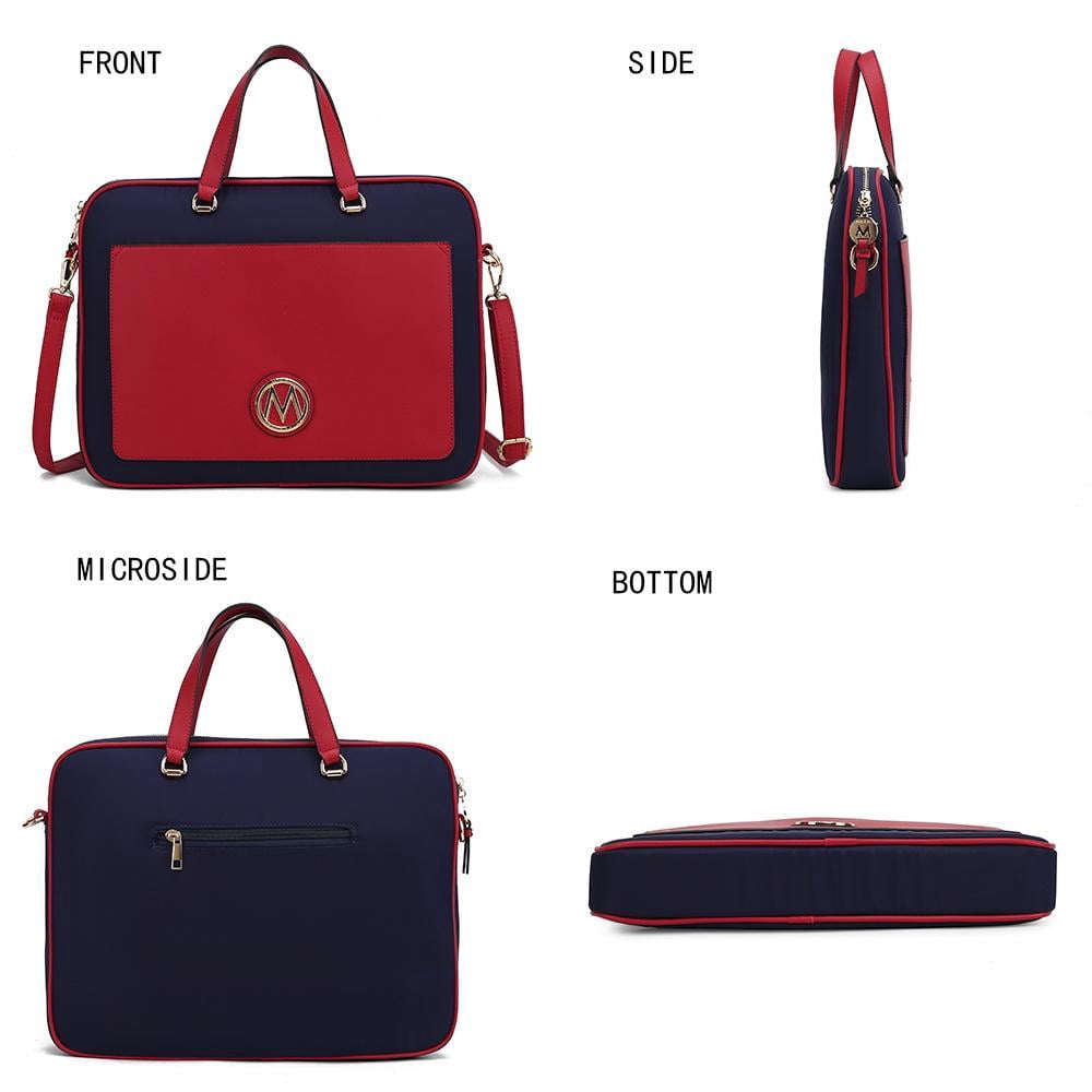 MKF Collection Nina Vegan Leather Laptop Case by Mia K - Cognac