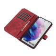 thumbnail image 6 of Crossbody Wallet Case for Samsung Galaxy S23 FE with Shoulder Strap Lanyard, PU Leather Flip Kickstand Cover with Card Holder Zipper Pocket Shockproof Magnetic Clasp Phone Case, Red, 6 of 9