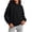 Black, variant on Tdoqot Girls Cotton Hoodie- Long Sleeve Loose Fit Casual Stretch Basic Pullover Sweatshirt Gray Size4-12