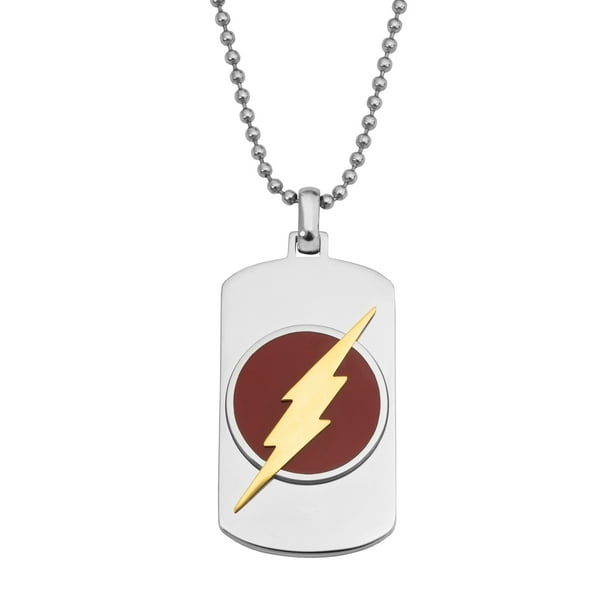 Dc Comics The Flash Men S Stainless Steel Logo Pendant 22 Com - The Flash Pendant