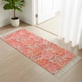 thumbnail image 3 of Orange Red Coral Coastal Hallway Runner Rug 2'x5', Ocean Nautical Seaside Beach Washable Kitchen Runner Rug with Tassels, Laundry Room Rugs Woven Cotton Carpet for Bedroom Entryway Front Door, 3 of 9