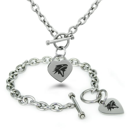 - Yu-Gi-Oh! Blue-Eyes White Dragon Stainless Steel Heart Charm Bracelet, Necklace, or Set