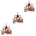 thumbnail image 2 of Monstrate Navidad 2020 familia de 2-6 cabeza adorno árbol de Navidad decoración colgante DIY grabable Type1 NO1, 2 of 6