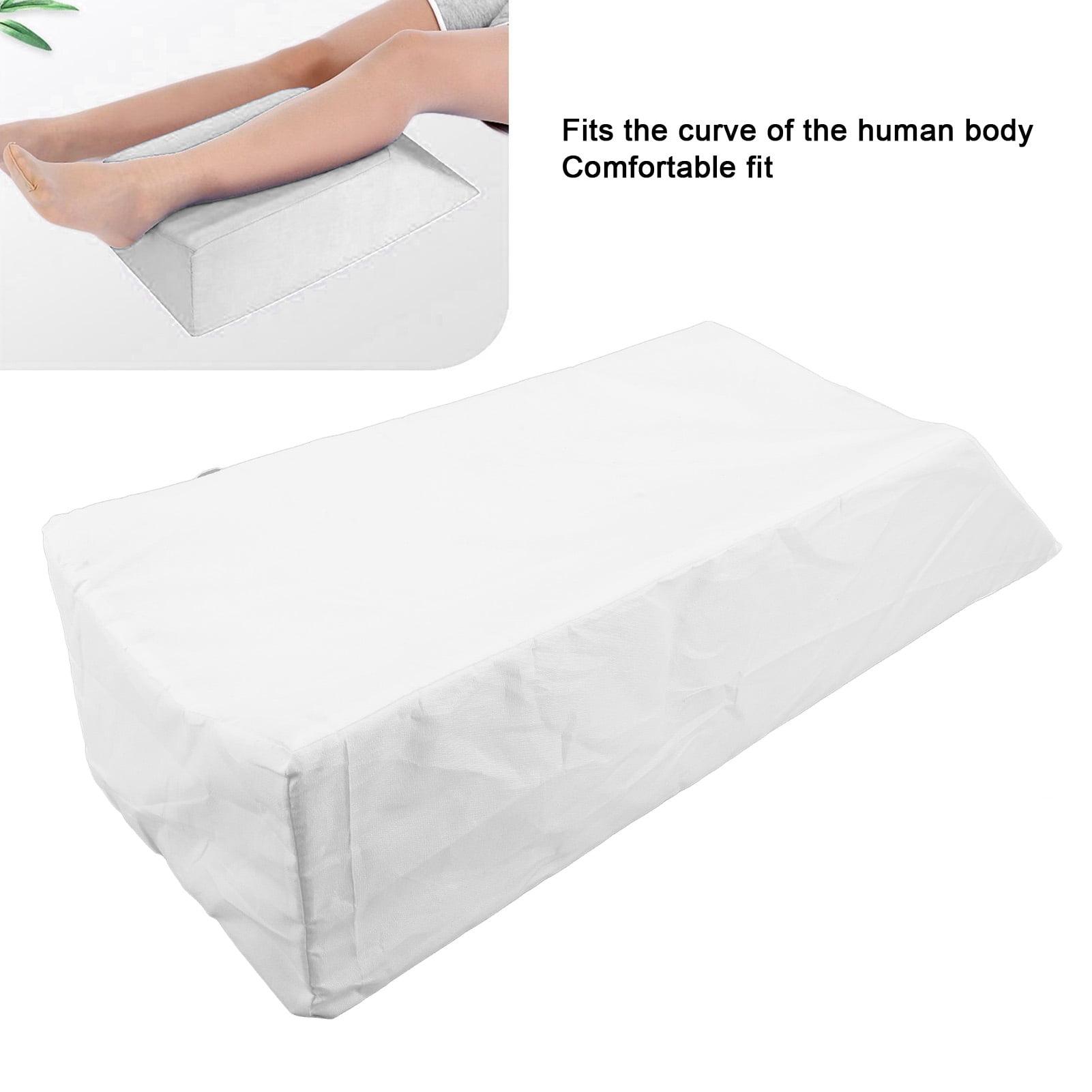 M Buder Leg Elevation Pillow Ergonomic High Density U Shaped Support Wedge Pillow for Sleeping with Removable Cover 25.2 x 7.87 x 5.9 inches / 64x20x15cm White