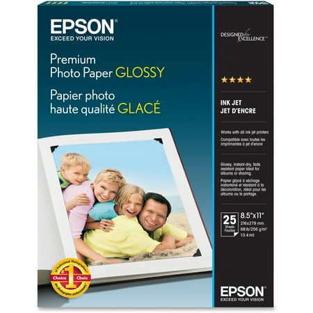 - Epson, EPSS042183, Premium Glossy Photo Paper, 1 Each, Bright White