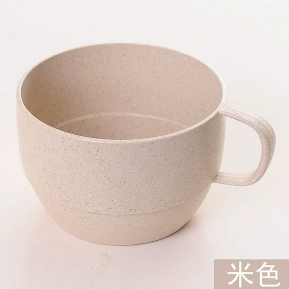 Firefly Hope Eco-Friendly Wheat Straw Coffee Mugs with Handles - Durable, Lightweight & Reusable-4pcs,Beige
