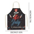 thumbnail image 2 of Aprons Apron Sleeve lady apron-1X Independence Day Kitchen Apron Cotton Linen(Multi-color, One Size), 2 of 6